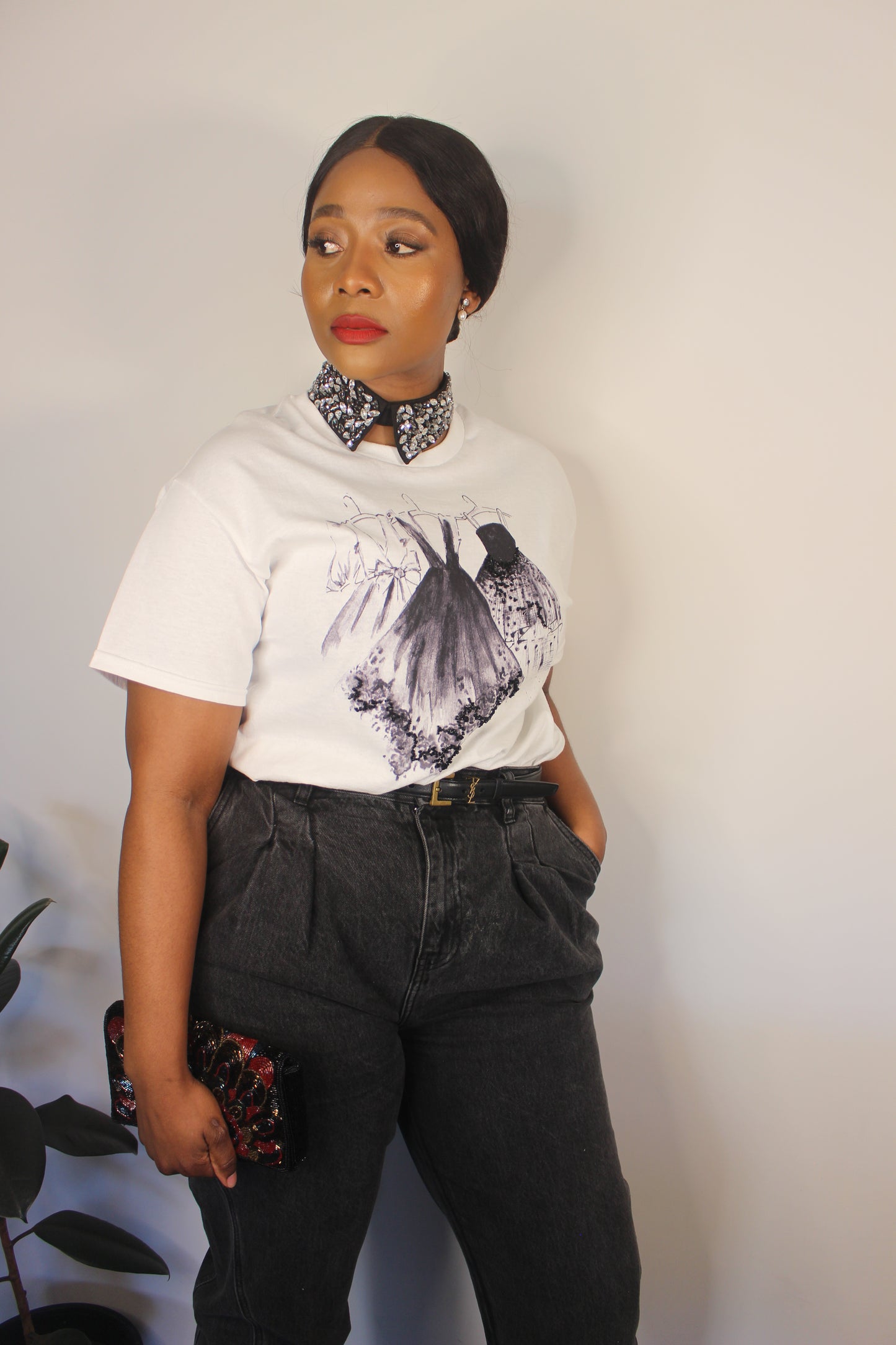 LITTLE BLACK DRESS PRINT T-SHIRT
